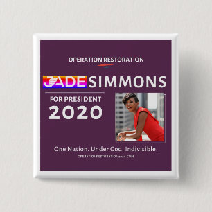 Macaron Carré 5 Cm Jade Simmons for President 2020
