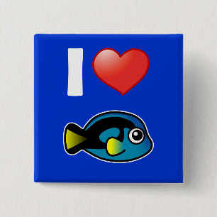 Macaron Carré 5 Cm J'adore Blue Tang