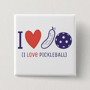 Macaron Carré 5 Cm J'adore le Pickleball