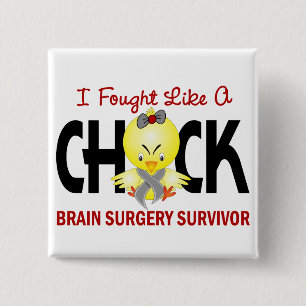 Macaron Carré 5 Cm J'ai combattu comme un survivant de chirurgie