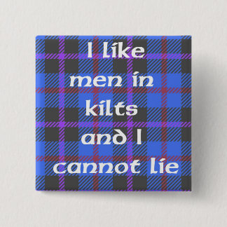 Macaron Carré 5 Cm J'aime des hommes dans le bouton de kits