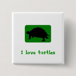 Macaron Carré 5 Cm J'aime des tortues