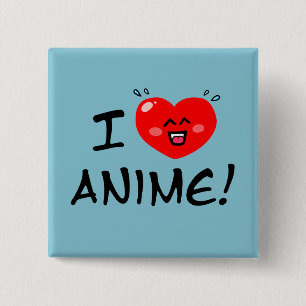 Macaron Carré 5 Cm J'aime l'Anime