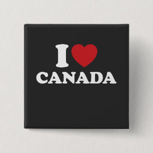 Macaron Carré 5 Cm J'aime le Canada