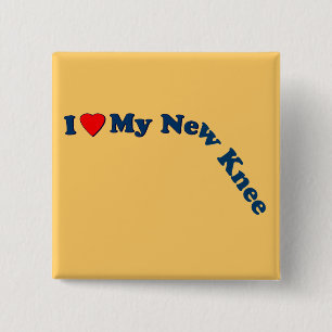 Macaron Carré 5 Cm J'aime mon nouveau genou