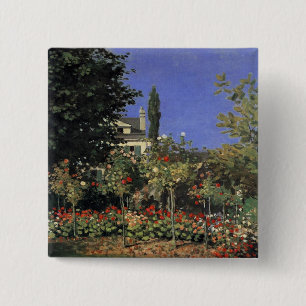 Macaron Carré 5 Cm Jardin Fleuri À Sainte Adresse - Claude Monet