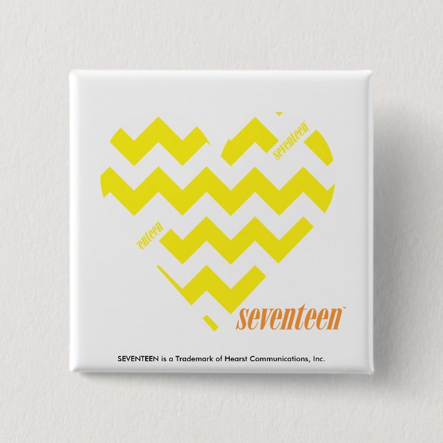 Macaron Carré 5 Cm Jaune 4 de zigzag (Devant)