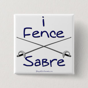 Macaron Carré 5 Cm je clôture le sabre (BLEU)