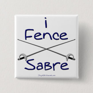 Macaron Carré 5 Cm je clôture le sabre (BLEU)