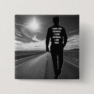 Macaron Carré 5 Cm Je n'espère rien de citations motivantes