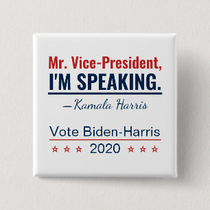 Macaron Carré 5 Cm Je parle Kamala Harris Vice-présidente 2020