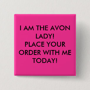 MACARON CARRÉ 5 CM JE SUIS LA DAME D'AVON ! CONFIEZ VOTRE COMMANDE À