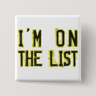 Macaron Carré 5 Cm Je suis sur la liste