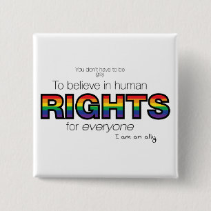 Macaron Carré 5 Cm Je suis un allié