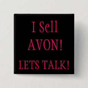 Macaron Carré 5 Cm Je vends AVON ! , LAISSE L'ENTRETIEN !