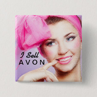 Macaron Carré 5 Cm Je vends le bouton carré d'Avon