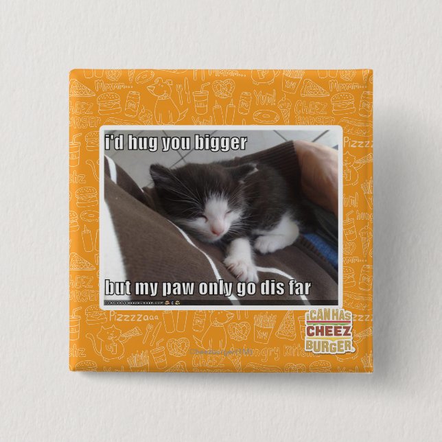 Macaron Carré 5 Cm Je vous étreindrais plus grands (Devant)