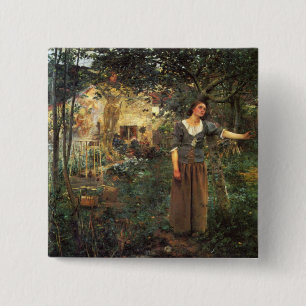 Macaron Carré 5 Cm Jeanne d'Arc par Jules Bastien Lepage