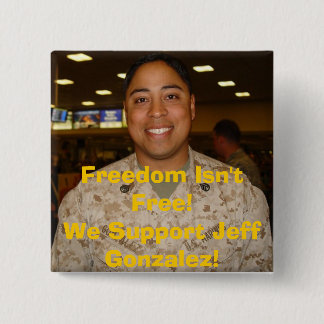 Macaron Carré 5 Cm jeff2, liberté n'est pas libre ! Nous soutenons