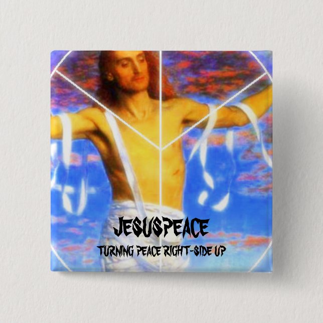 MACARON CARRÉ 5 CM JESUSPEACE (Devant)