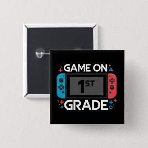 Macaron Carré 5 Cm Jeu activé 1re année de primaire Funny Gamer 