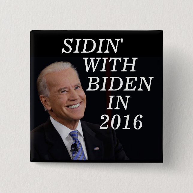 MACARON CARRÉ 5 CM JOE BIDEN 2016 (Devant)