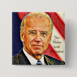 Macaron Carré 5 Cm Joe Biden-46e Président_