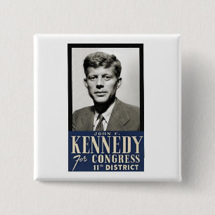 Macaron Carré 5 Cm John F. Kennedy pour le congrès