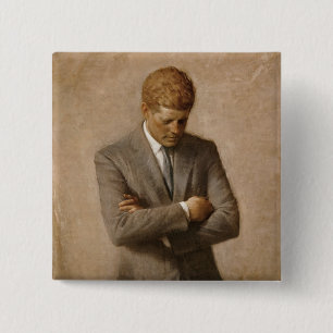 Macaron Carré 5 Cm John Kennedy Portrait de la Maison-Blanche préside