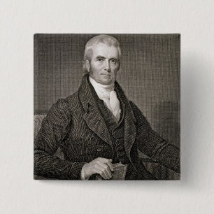 Macaron Carré 5 Cm John Marshall (1755-1835), gravé par brun de