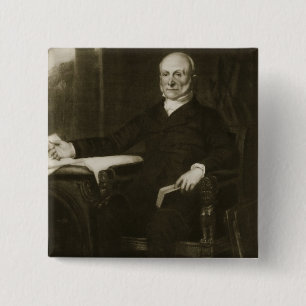 Macaron Carré 5 Cm John Quincy Adams, 6ème président du Sta uni