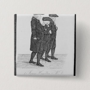 Macaron Carré 5 Cm John Wesley marchant à Edimbourg entre James