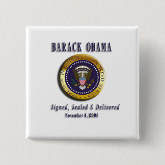 MACARON CARRÉ 5 CM JOINT DE PRÉSIDENT BARACK OBAMA DE BOUTON DE