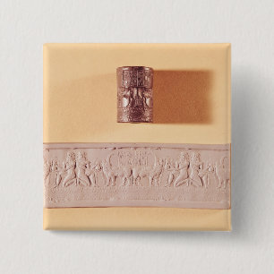 Macaron Carré 5 Cm Joint et impression de cylindre d'Akkadian