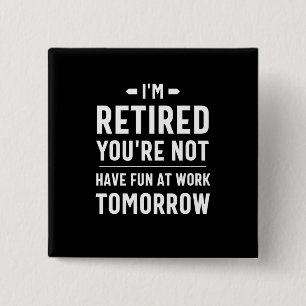 Macaron Carré 5 Cm jolie retraite, drôle de retraite, drôle de retrai