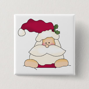 Macaron Carré 5 Cm Jolly Père Noël Tshirts et cadeaux