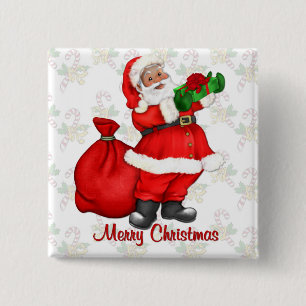 Macaron Carré 5 Cm Jolly Santa Claus