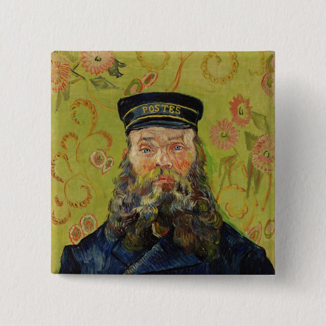 Macaron Carré 5 Cm Joseph-Étienne Roulin (par Vincent van Gogh) (Devant)
