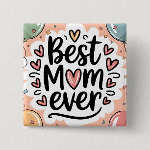 Macaron Carré 5 Cm Jouer Décoratif Meilleur Mère Jamais Coeurs