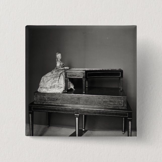 Macaron Carré 5 Cm Joueur de dulcimer (Devant)