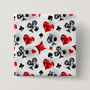 Macaron Carré 5 Cm Joueur de poker Joueur de cartes de jouer costumes