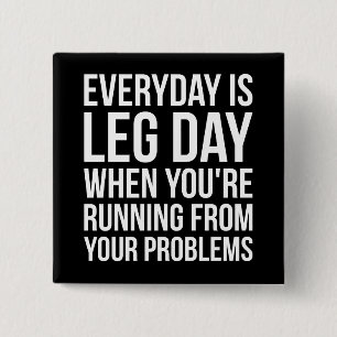 Macaron Carré 5 Cm Jour Est Jour De La Jambe - Drôle Exercice De Squa