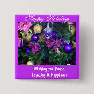 Macaron Carré 5 Cm Joyeuses fêtes_