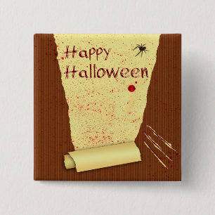 Macaron Carré 5 Cm Joyeux Halloween Fond d'écran Sanglant