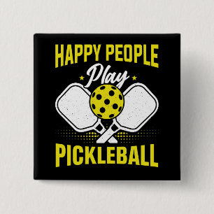 Macaron Carré 5 Cm Joyeux Jouer au Pickleball