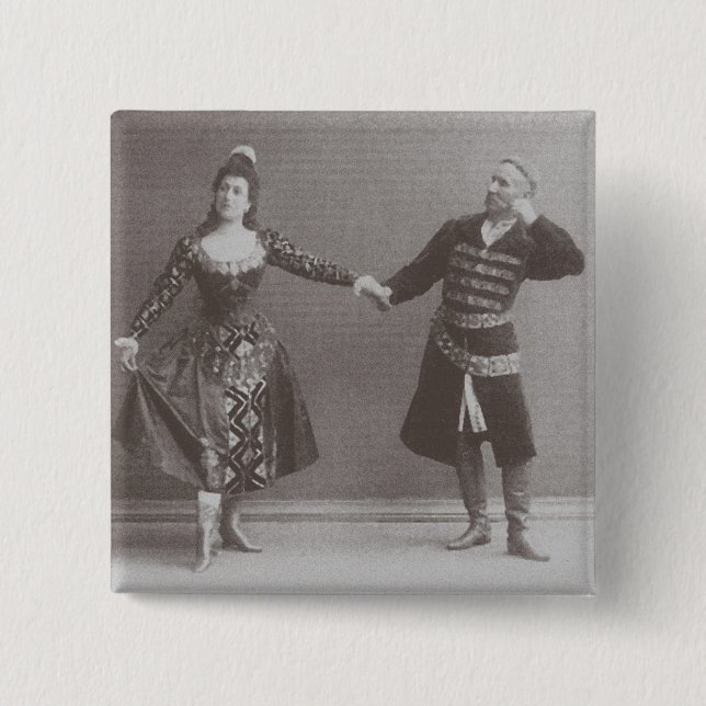 Macaron Carré 5 Cm Julia et Felix Kschessinsky dans le mazu (Devant)