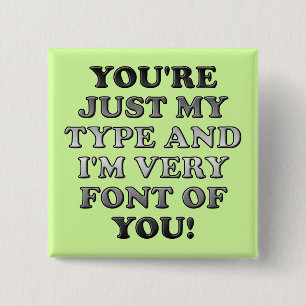 Macaron Carré 5 Cm Juste Mon Type Très Police De Vous Drôle Bouton Ba