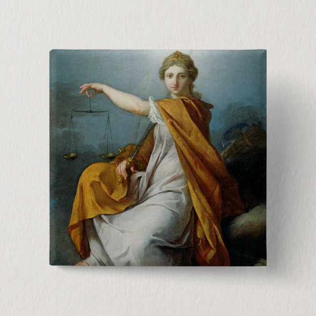 Macaron Carré 5 Cm Justice (Devant)