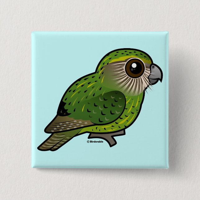 Macaron Carré 5 Cm Kakapo de Birdorable (Devant)