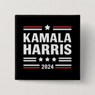 Macaron Carré 5 Cm Kamala Harris pour le peuple 2024 Président
